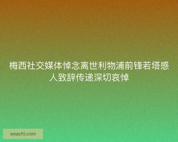 梅西社交媒体悼念离世利物浦前锋若塔感人致辞传递深切哀悼